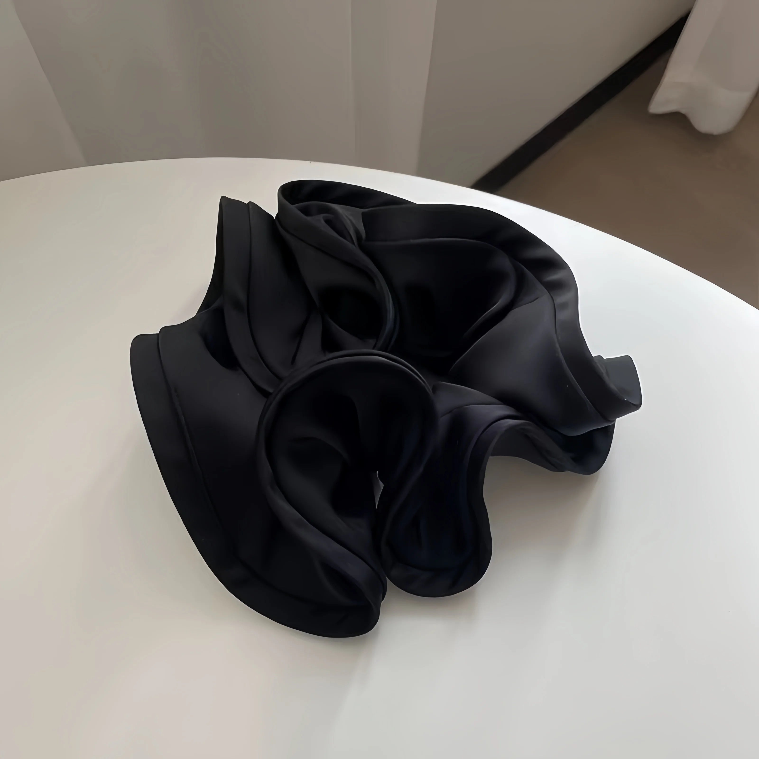 Korean Big Hair Tie Ribbon Scrunchies Satin Elastic Hair Band Bow Women Simple Temperament New Style Ponytail Hair Accessories Quick Pick Grocers